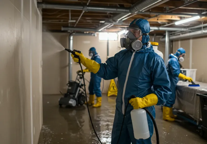 Basement Sanitization and Antimicrobial Treatment process in Flandreau, SD