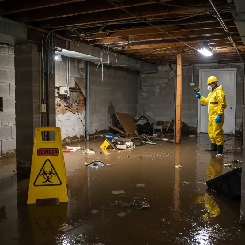 Flooded Basement Electrical Hazard in Flandreau, SD Property